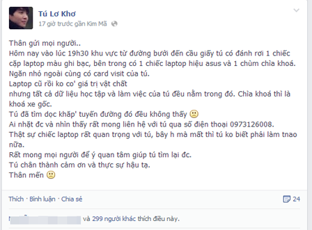 Cô gái chuyển giới Tú Lơ Khơ tìm được tài sản qua Facebook